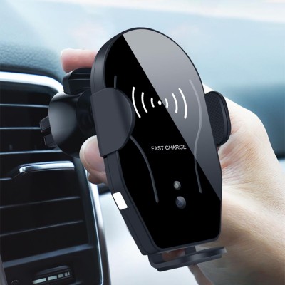 Free Sample Factory 10W Qi Fast Charging Automatic Car Mobile Phone  Holder Wireless Charger With Air Vent Mount